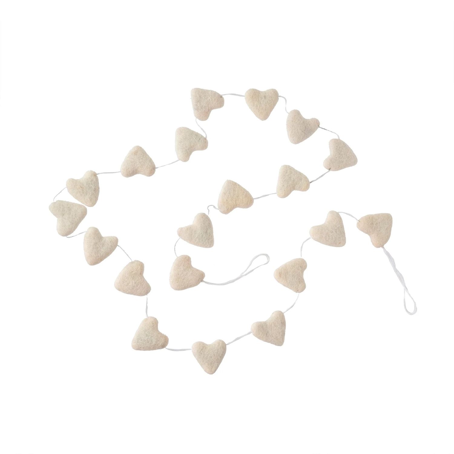 Felt Garland Cream Heart
