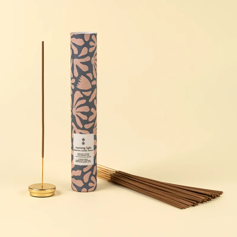 Morning Light Incense Set/30 Sticks + Holder