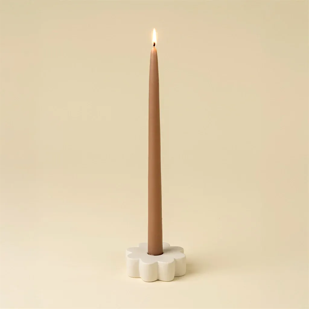 Daisy Candle Holder White