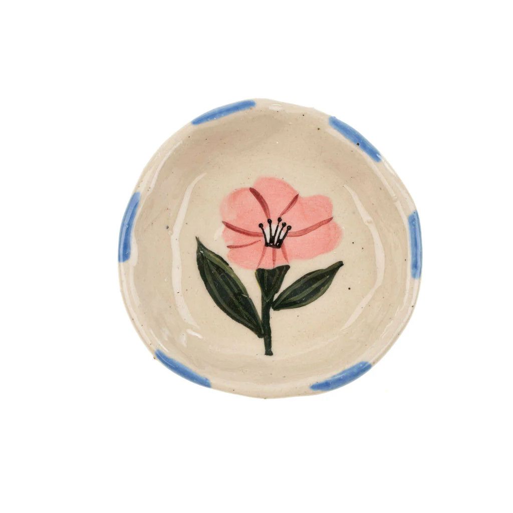 Flora Pottery Mini Dish Rose Small