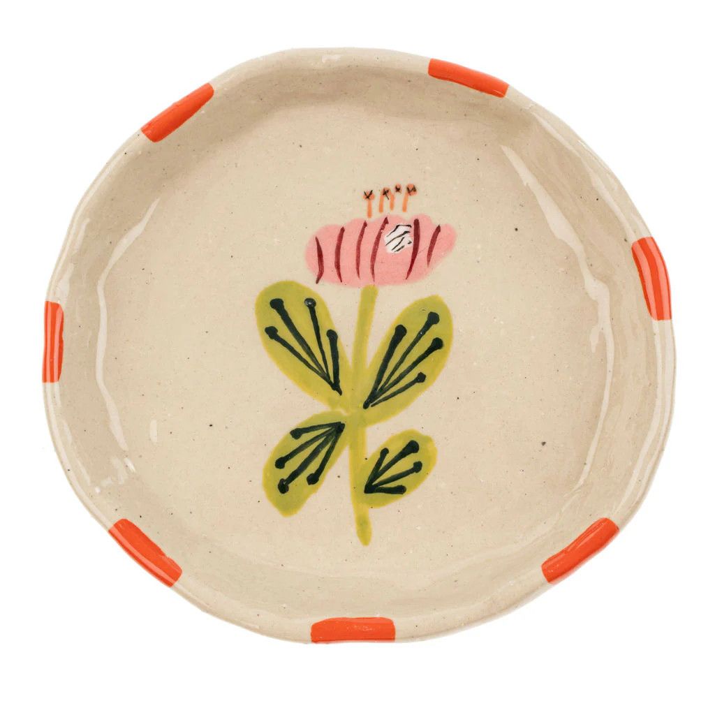 Flora Pottery Mini Dish Poppy Medium