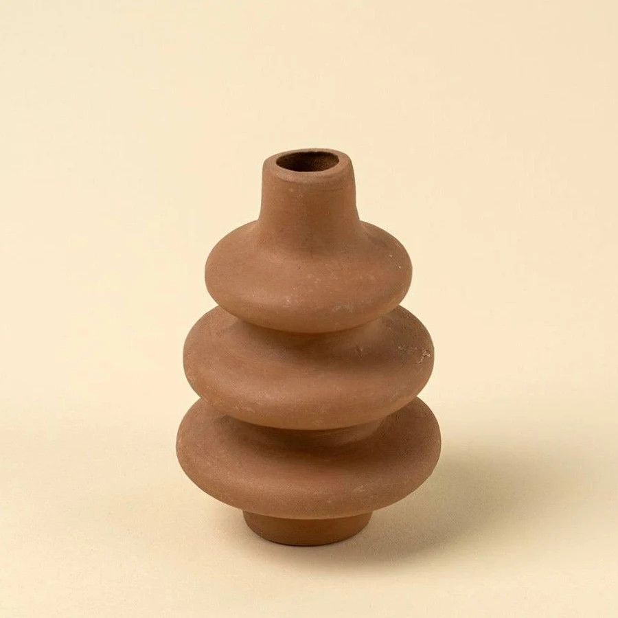 Ripple Bud Vase Terracotta