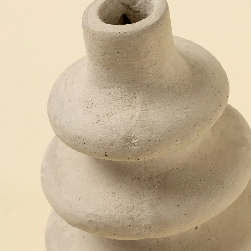 Ripple Bud Vase Paper Mache
