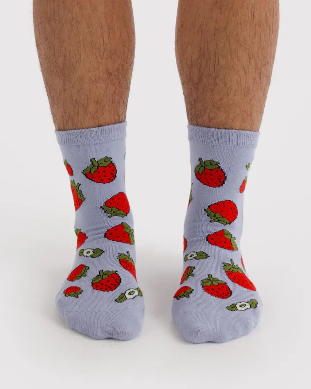 Crew Sock Strawberry Blossom
