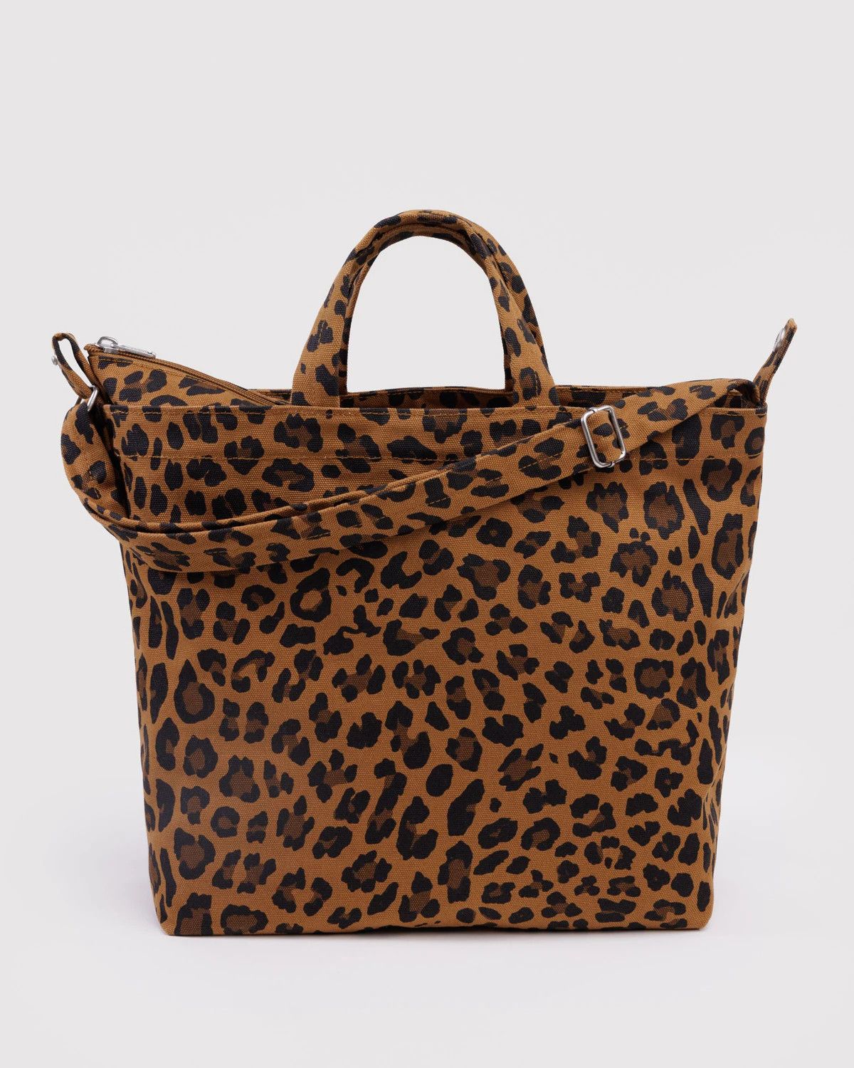 Horizontal Zip Duck Bag Leopard