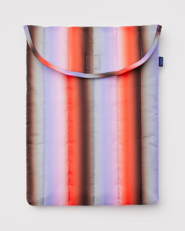 Puffy Laptop Sleeve 16" Gradient Stripe Poppy