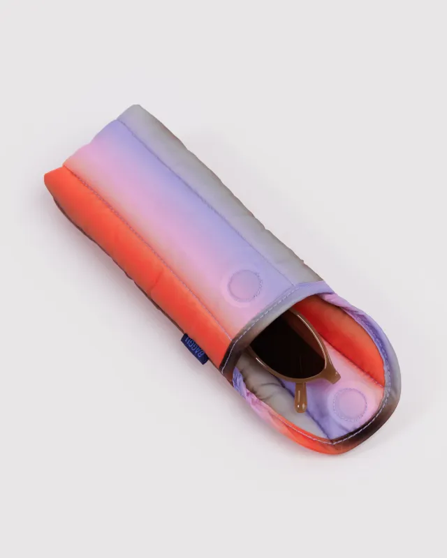 Puffy Glasses Sleeve Gradient Stripe Poppy &amp; Lilac