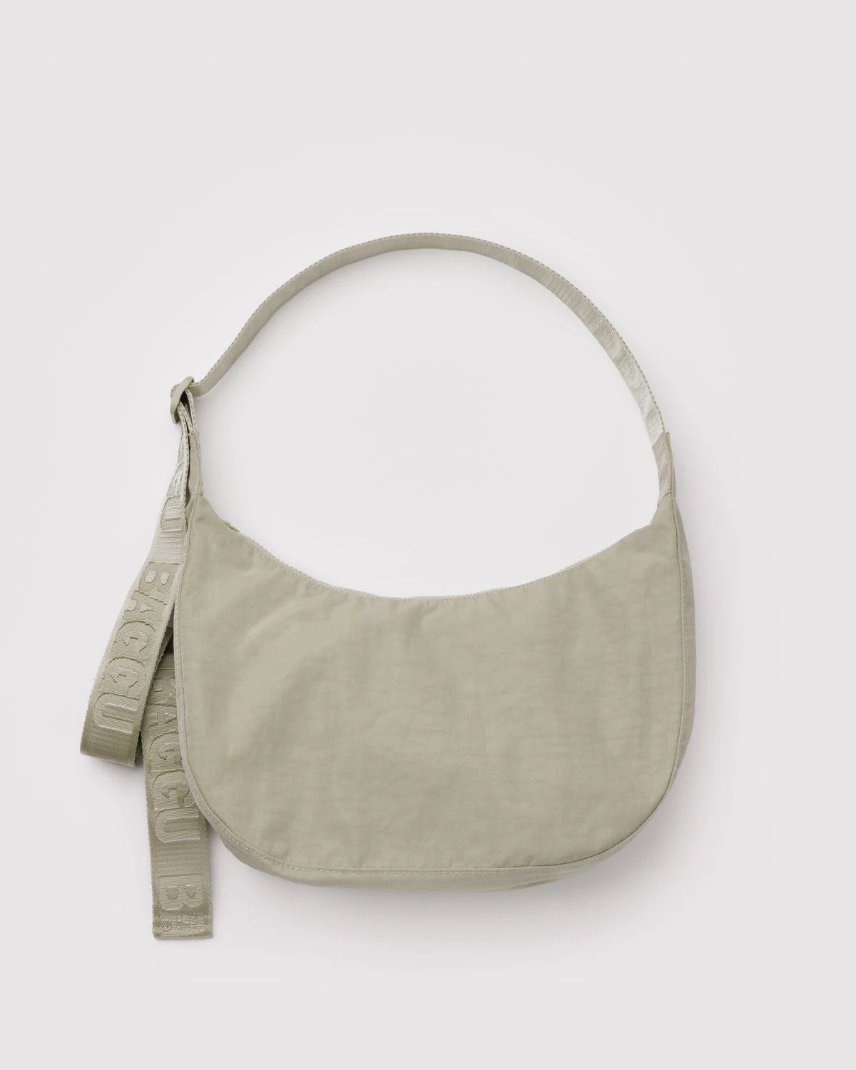 Medium Nylon Crescent Bag Celadon