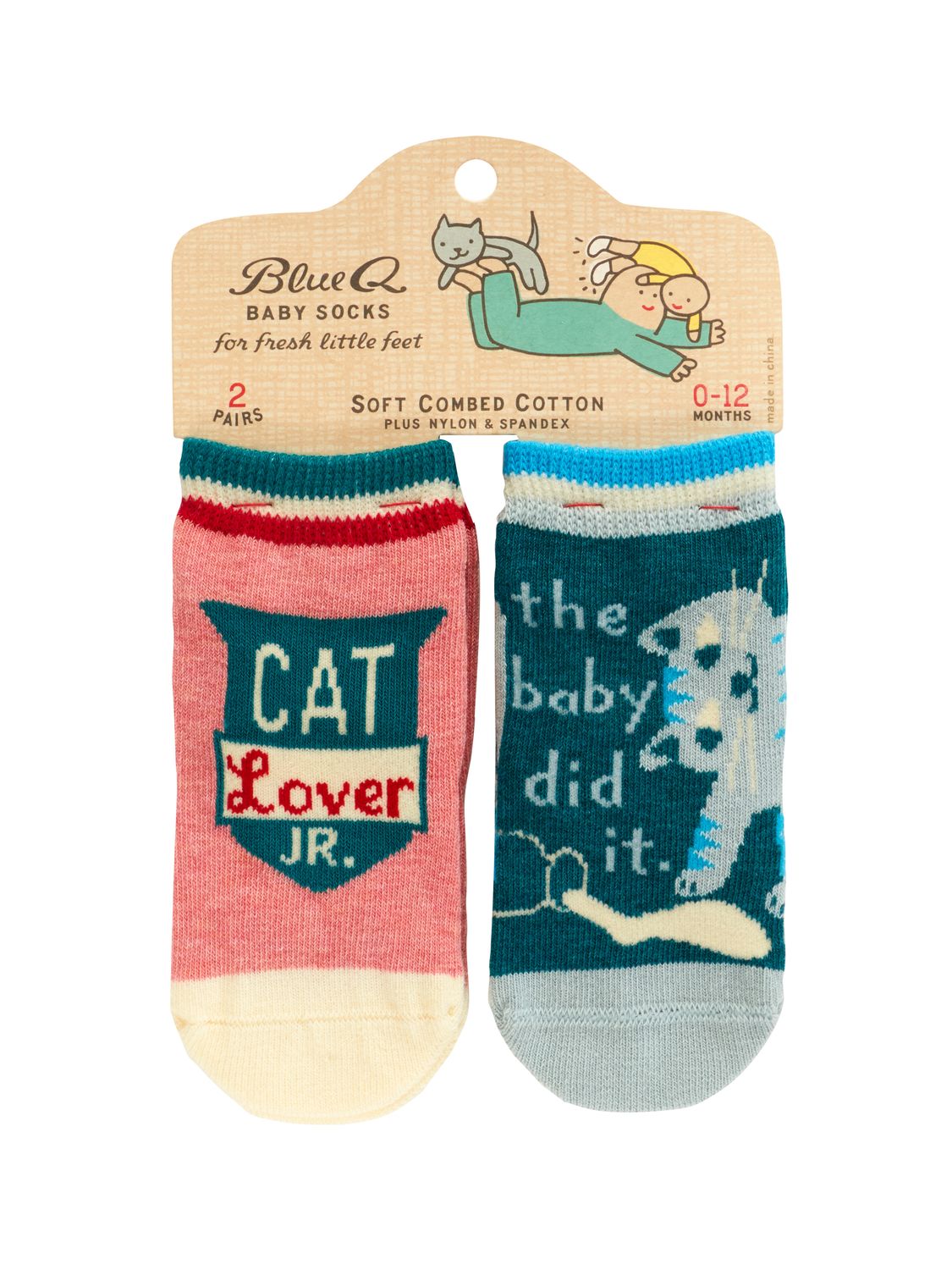 Cat Lover/Baby Did It Baby Socks