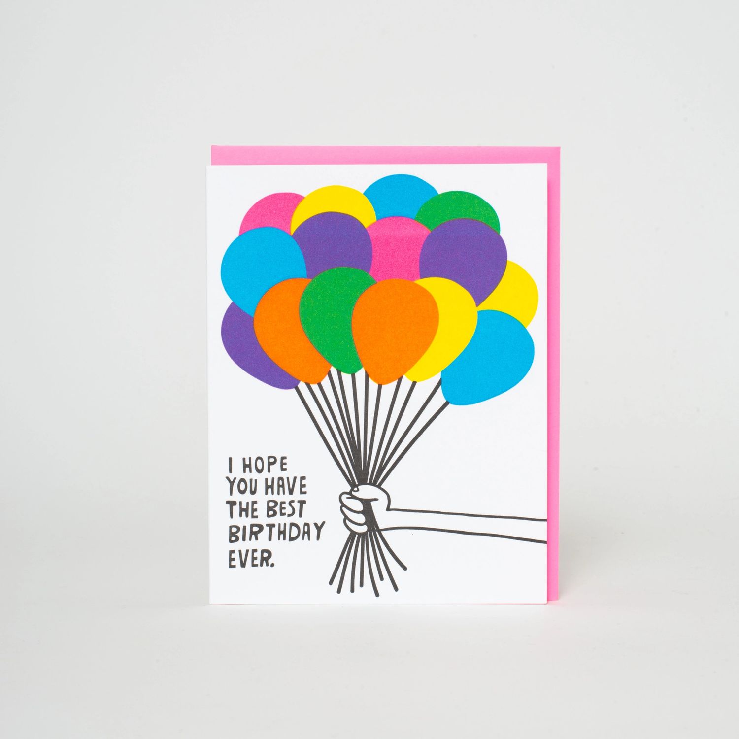 Best Birthday Ever Balloons Letterpress
