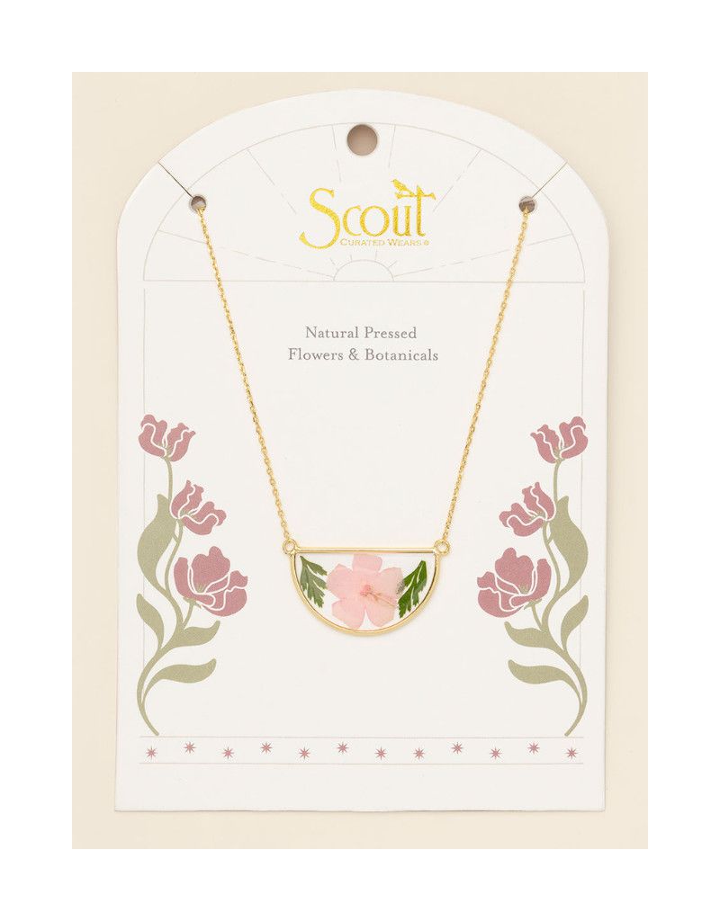 Pressed Flower Necklace Cherry Blossom