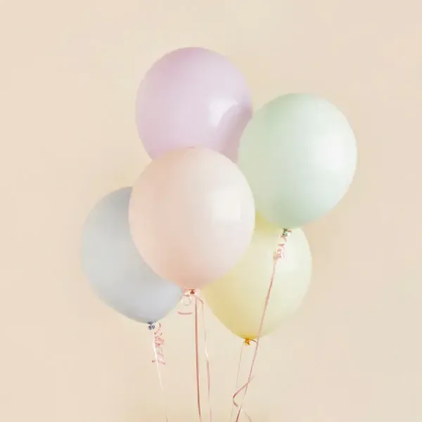 Pastel Latex 12" Balloons - Pack of 5