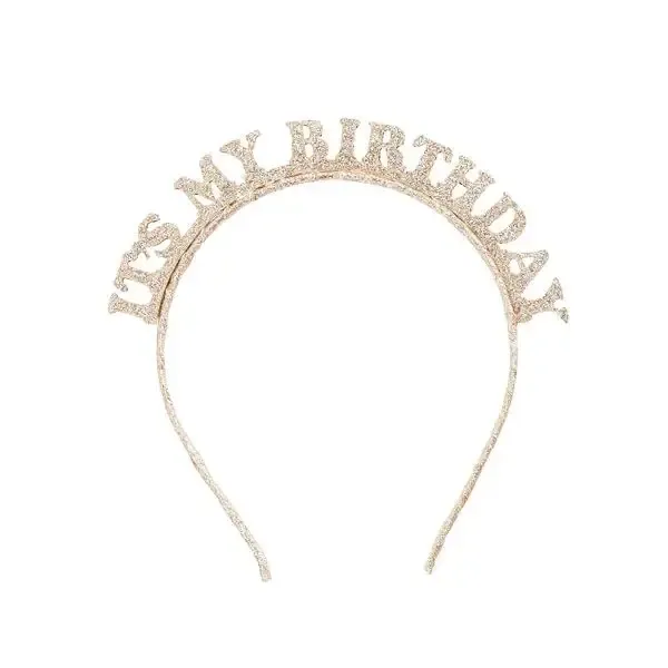 Gold "It's My Birthday" Glittery Headband