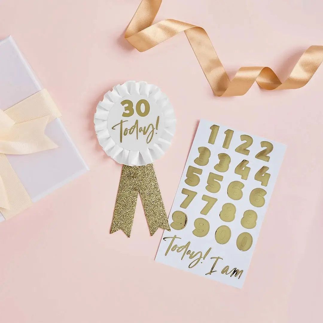 Gold Milestone Birthday Badge