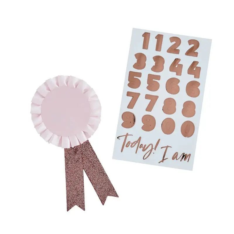 Rose Gold Milestone Birthday Badge