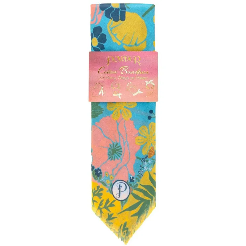 Cotton Bandana Blue Blooms