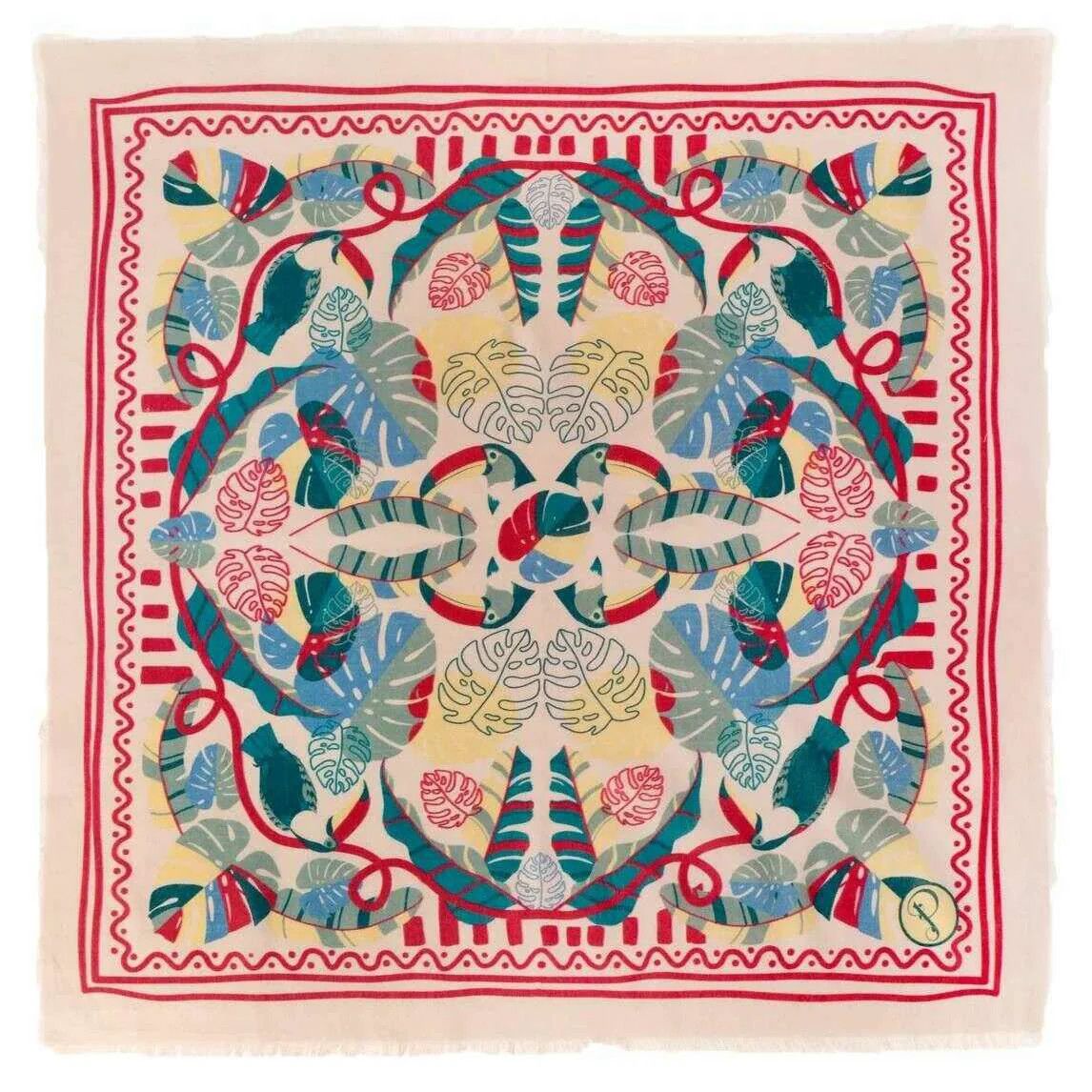 Cotton Bandana Tropical Toucan