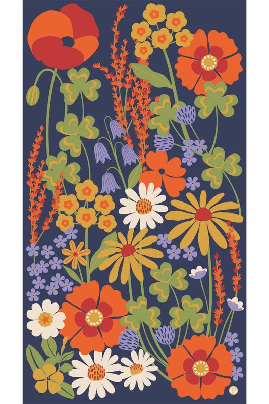 Printed Scarf Nordic Meadow