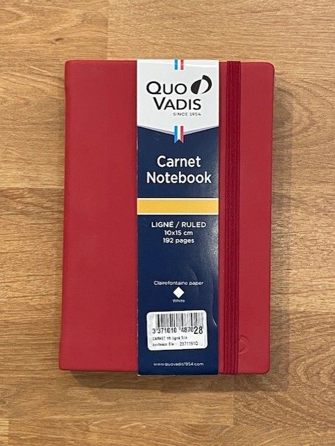 Silk Lined Notebook A6 Burgundy