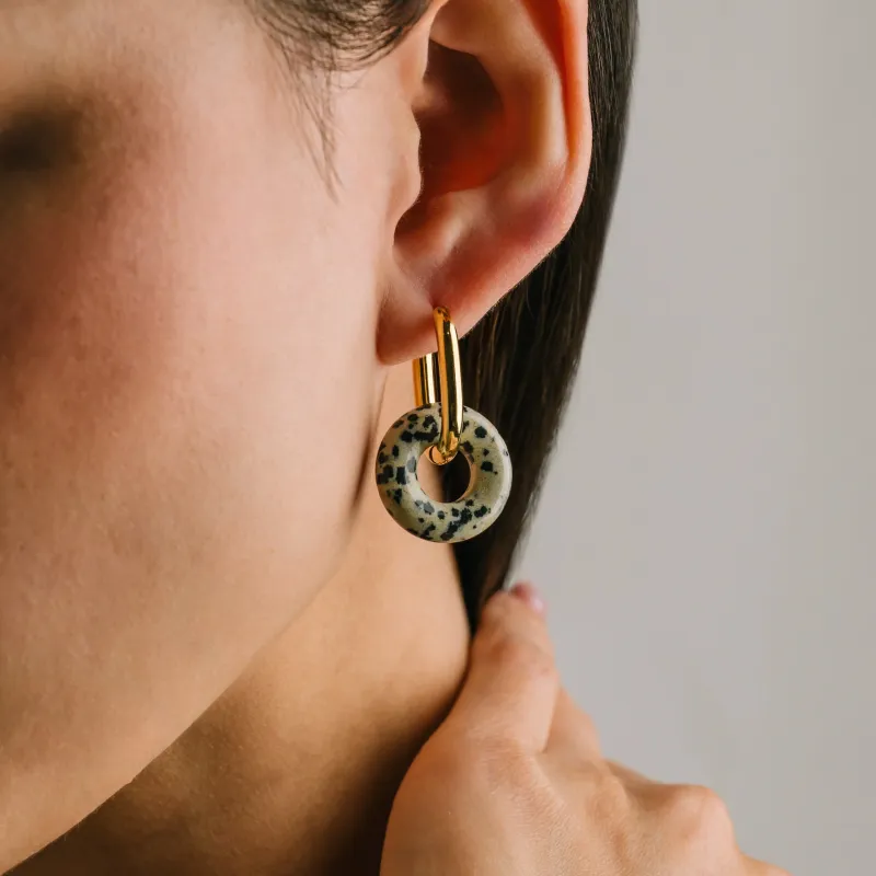 Thames Hoop Dot Waterproof Earrings