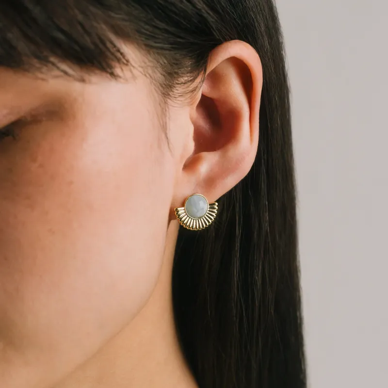 Moonpetal Stud Earrings Sky