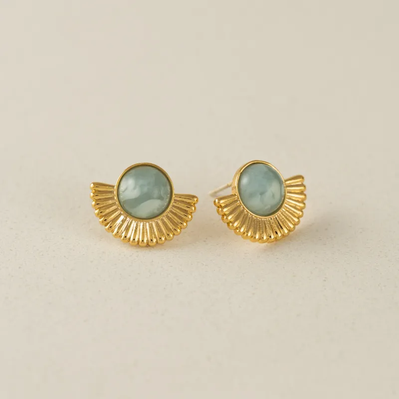 Moonpetal Stud Earrings Sky
