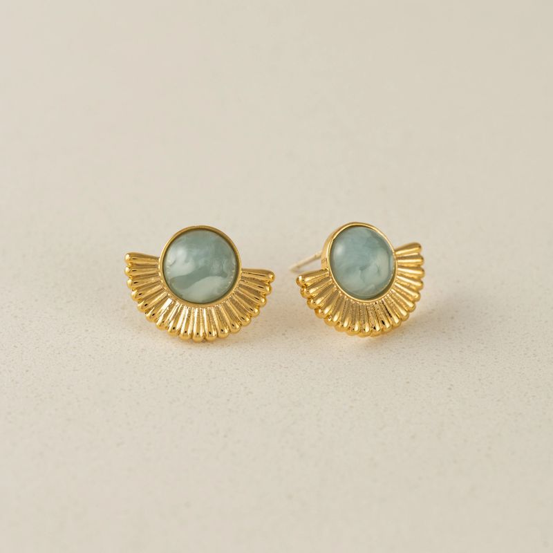 Moonpetal Stud Earrings Sky