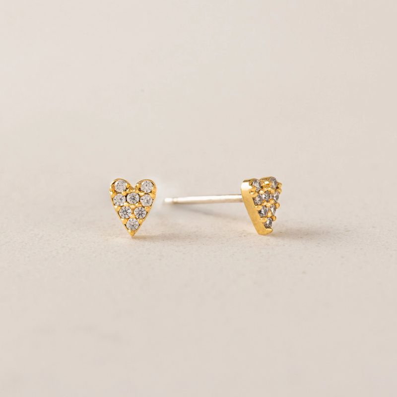 Flutter Heart Stud Earrings