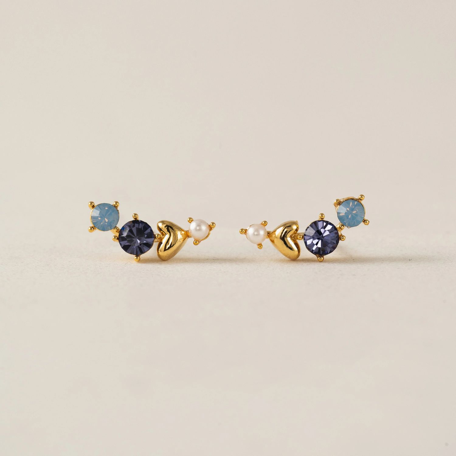 Amorette Climber Earrings Blue