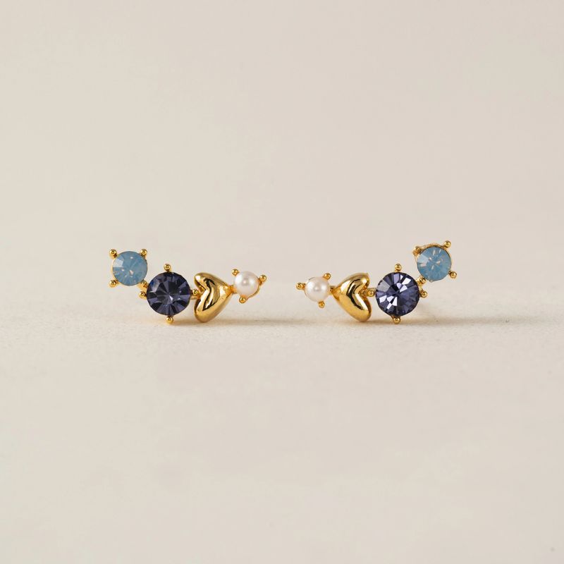 Amorette Climber Earrings Blue