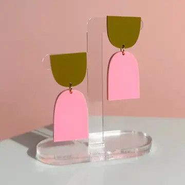 Cinch Earrings Ochre Pink