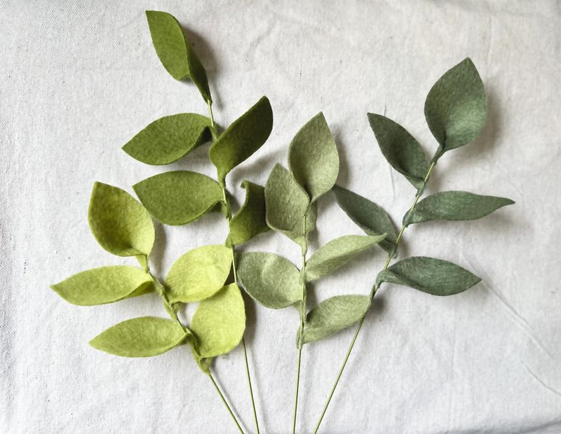 Felt Greenery Stems Sage