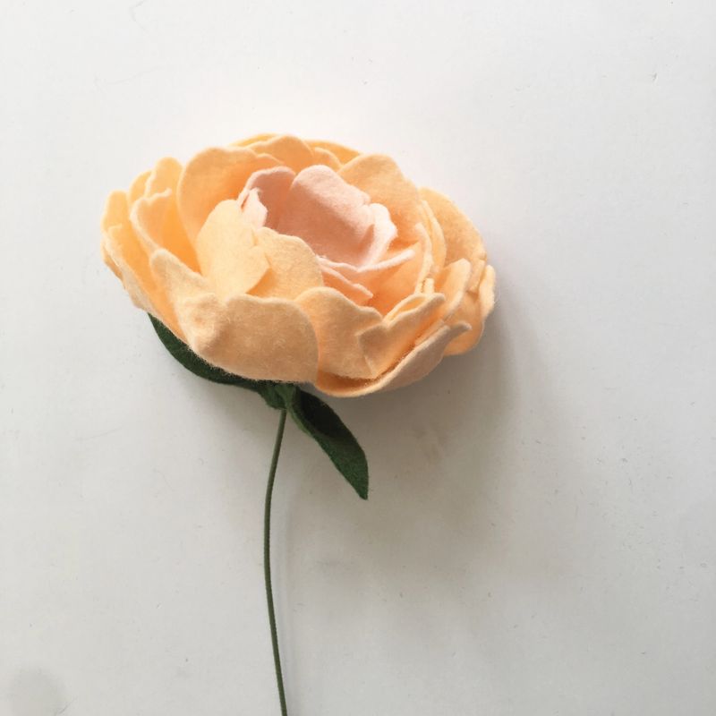Peony Felt Flowers Peach
