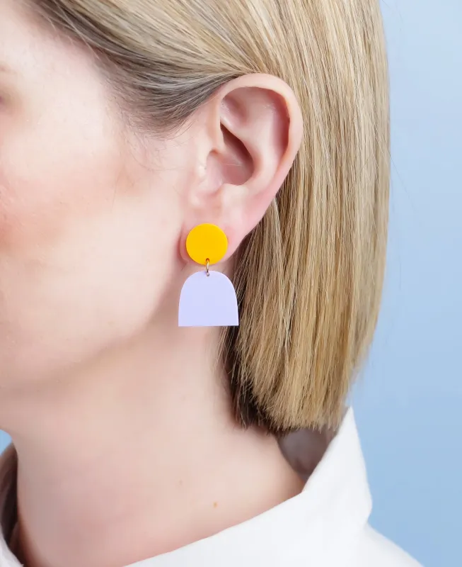 Lad Earrings Mint Cobalt