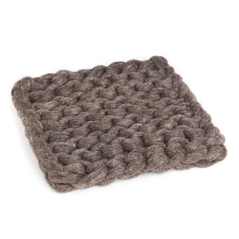 Trivet Chunky Knitted Taupe