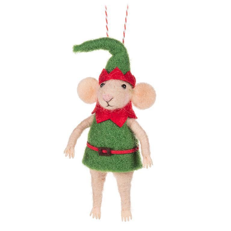 Felt Ornament Elf Mouse