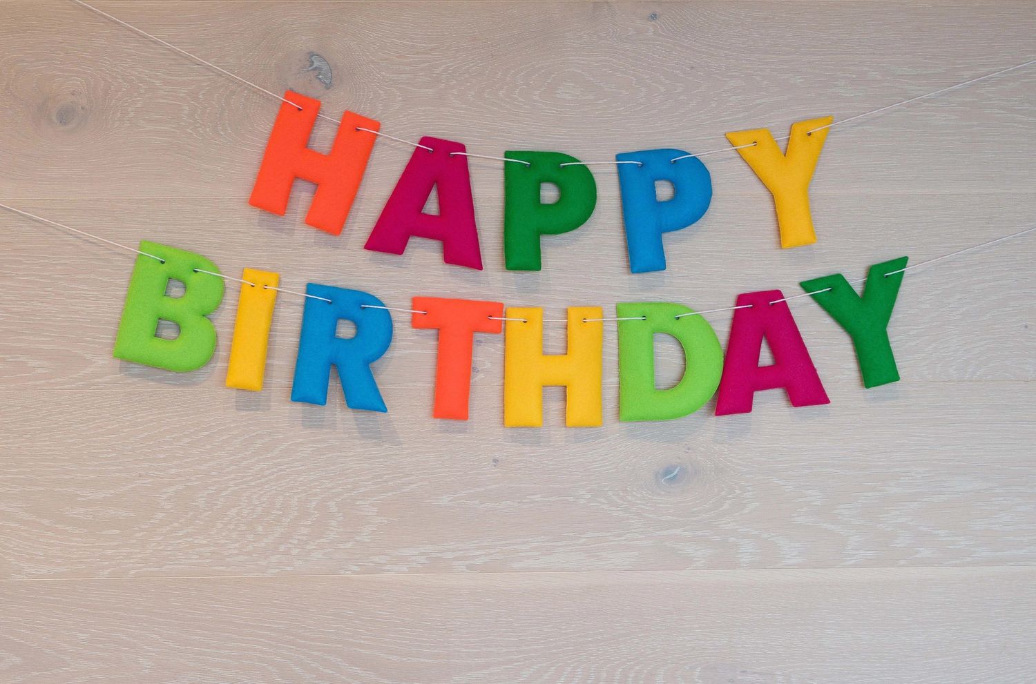 Happy Birthday Padded Felt Banner