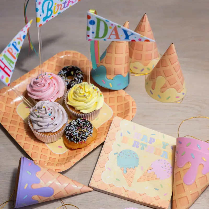 Mini Ice Cream Cone Party Hats