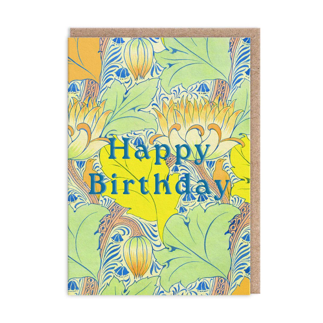 Neon Floral Arts &amp; Crafts Greeting Card