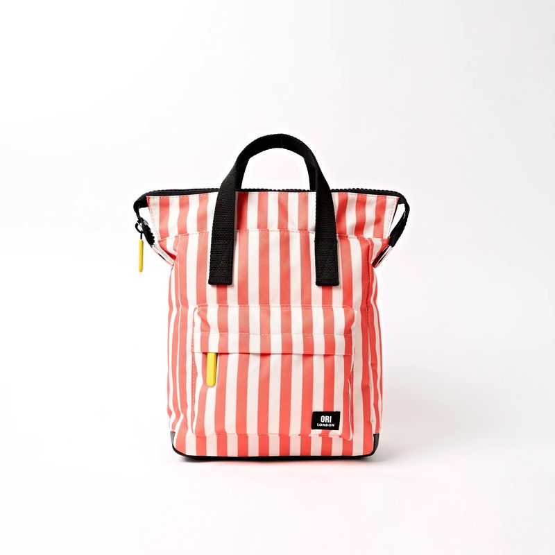 Bantry Small Backpack in Coral Stripe