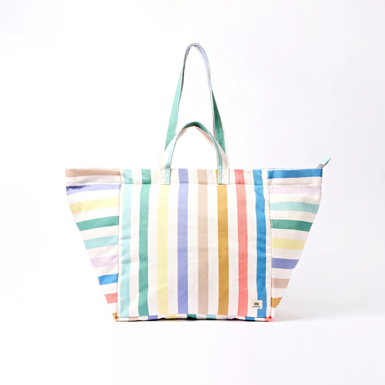 Marylebone Tote Bag in Pastel Multi Stripe