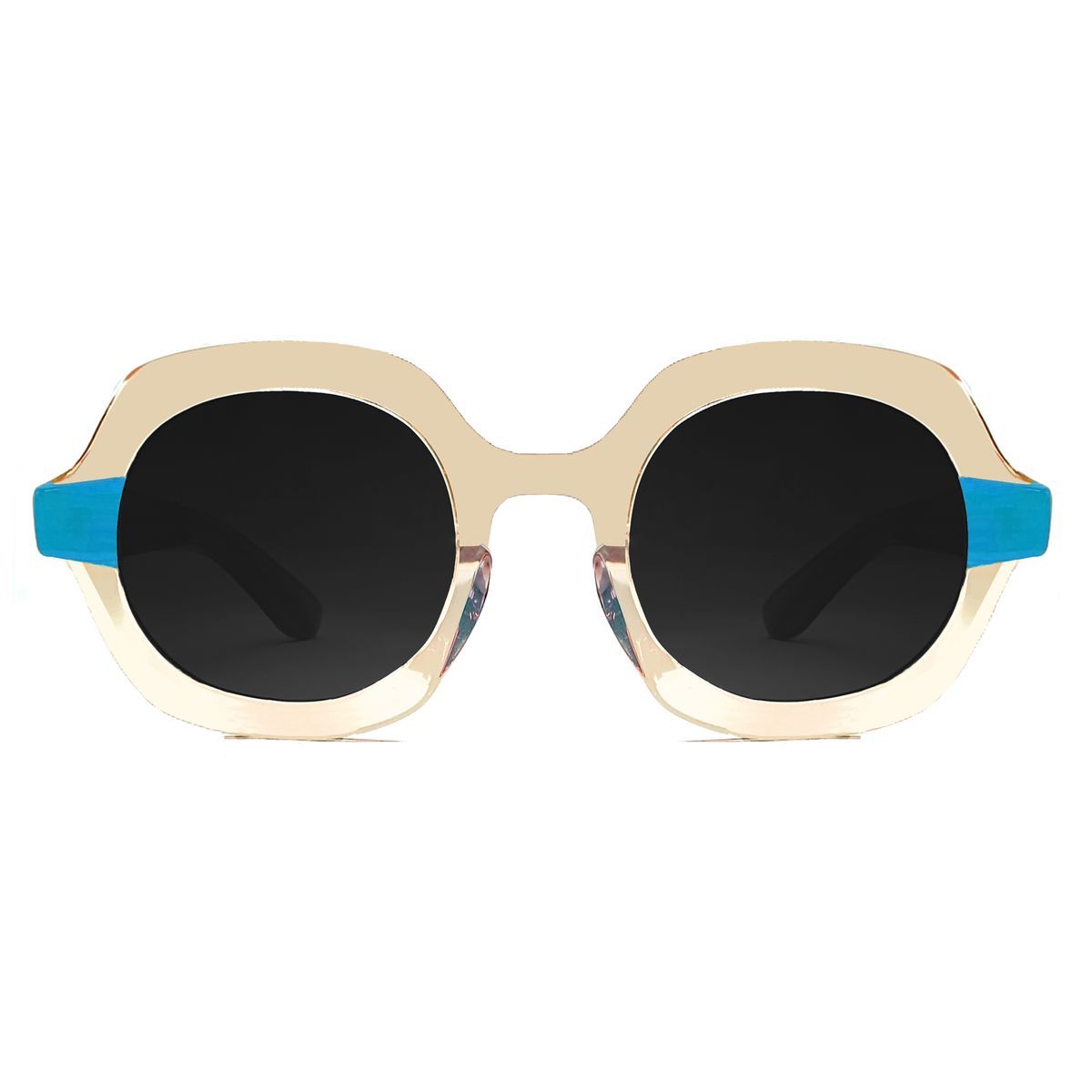 Cut 133 Tan / Turquoise / Black