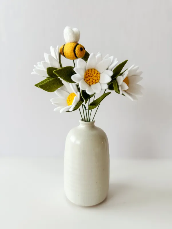 Felt Flower Daisy Single Stem