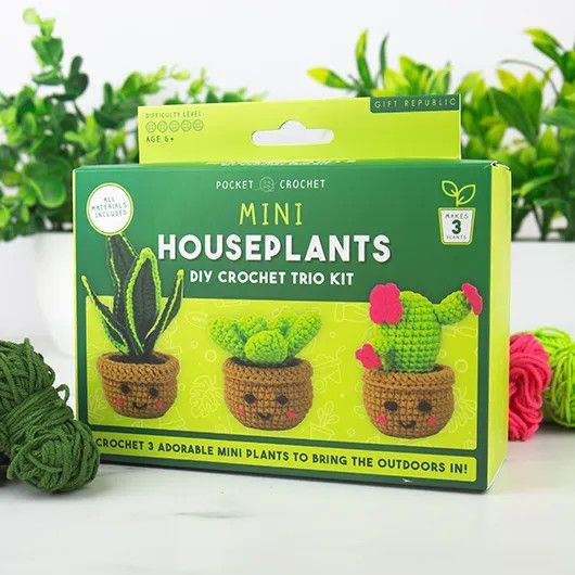 Pocket Crochet Craft House Plants