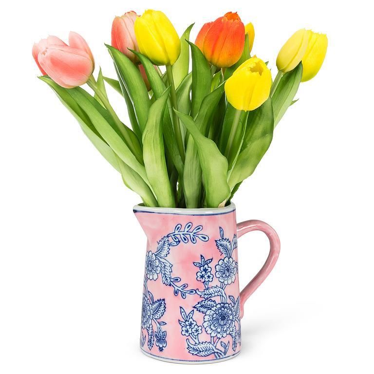 Small Floral Jug Pink