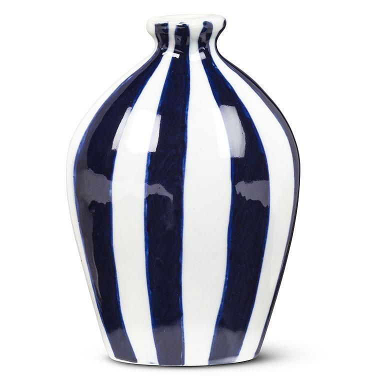 Medium Tall Striped Bud Vase