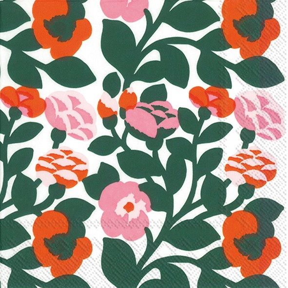 Paper Lunch Napkin Green/Green Orange