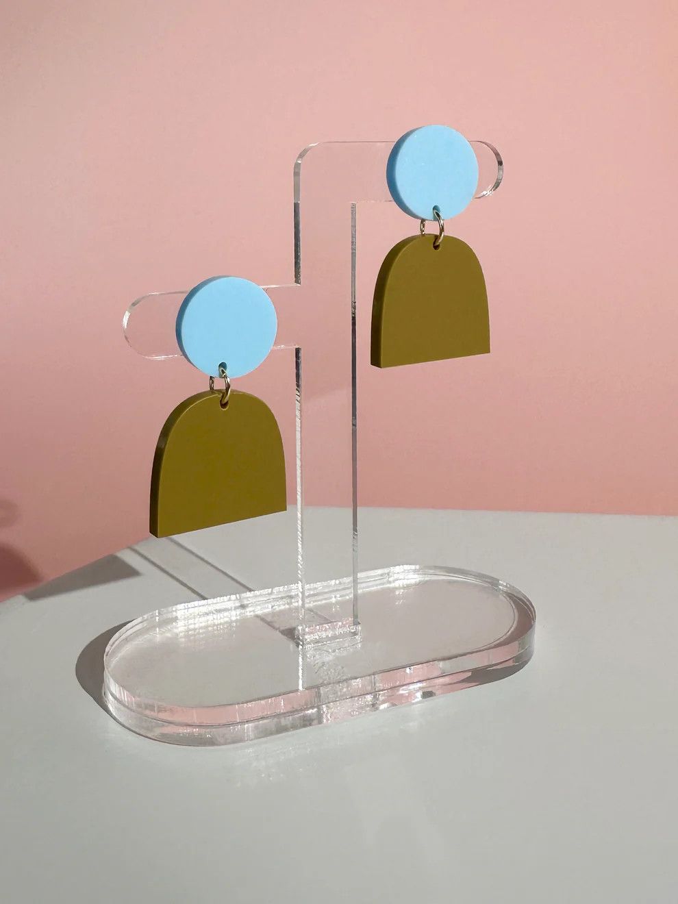 Lad Earrings Light Blue Ochre