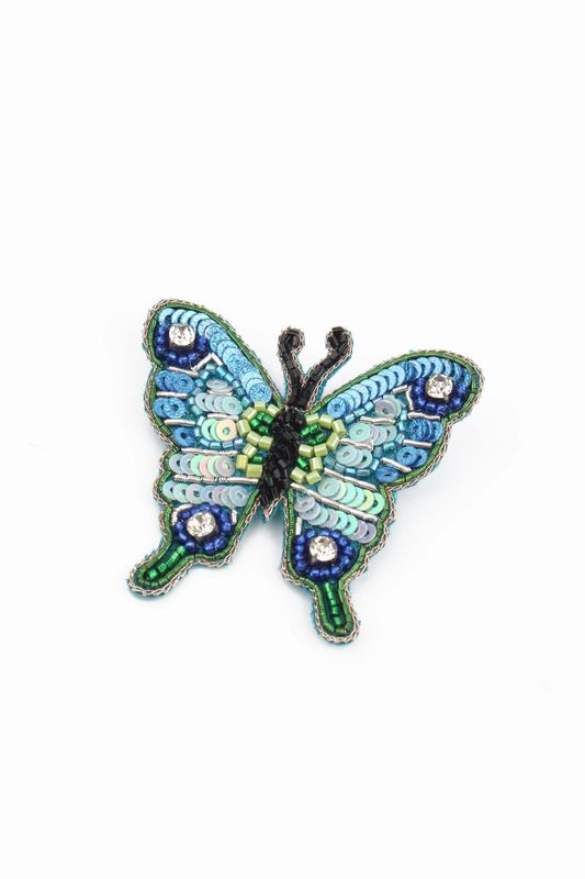Blue Butterfly Brooch