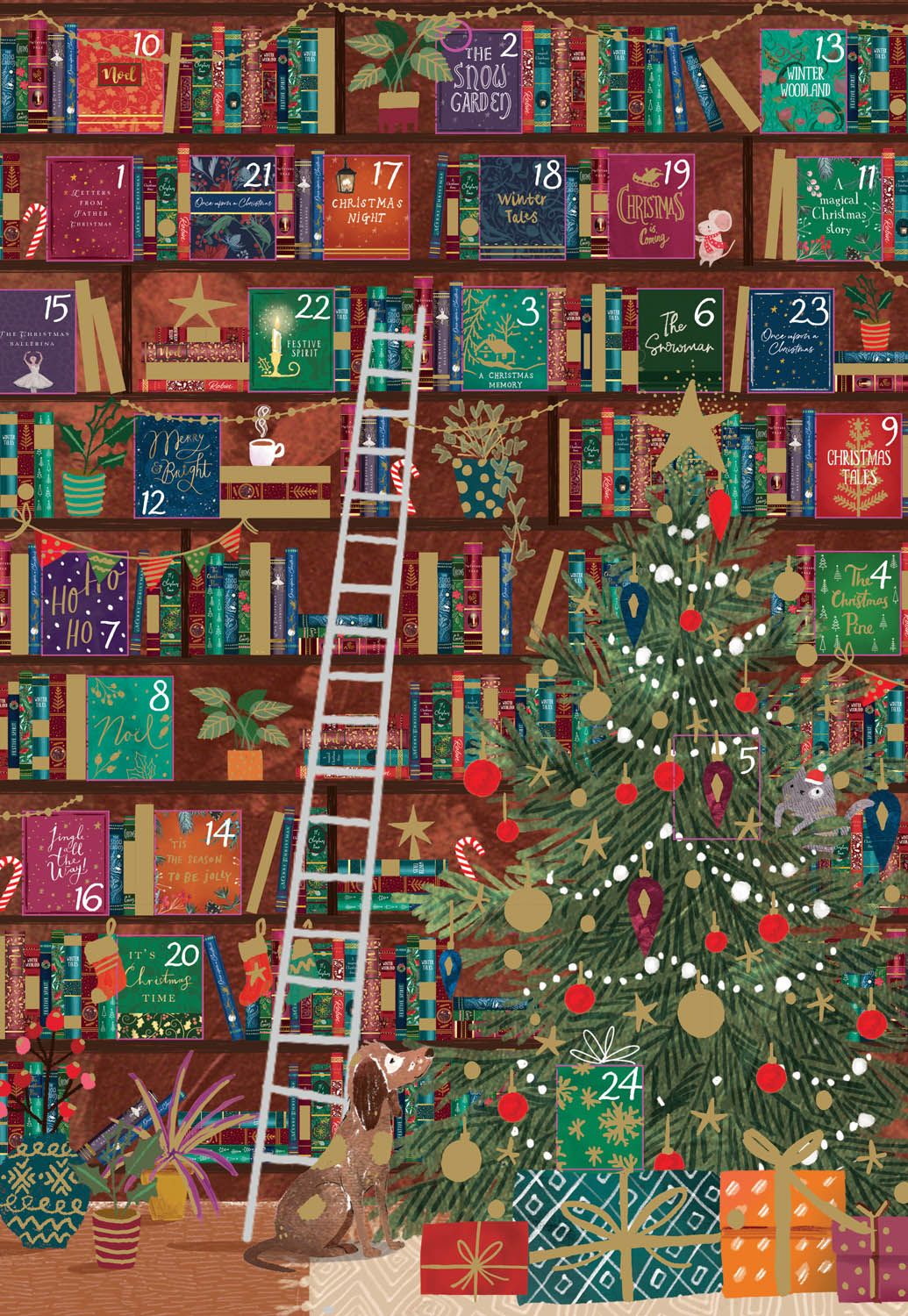 Large Advent Calendar Christmas Library